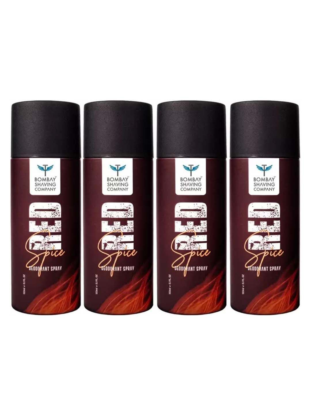 Bombay Shaving Company Men Set of 4 Red Spice Odour Control Deodorant Spray  - 150 ml each-picture-14