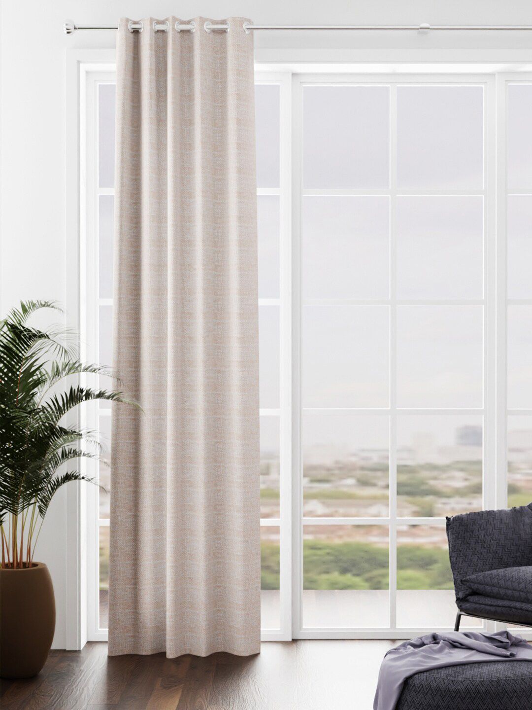 BIANCA Gold-Toned Eyelet Door Curtain-image-39