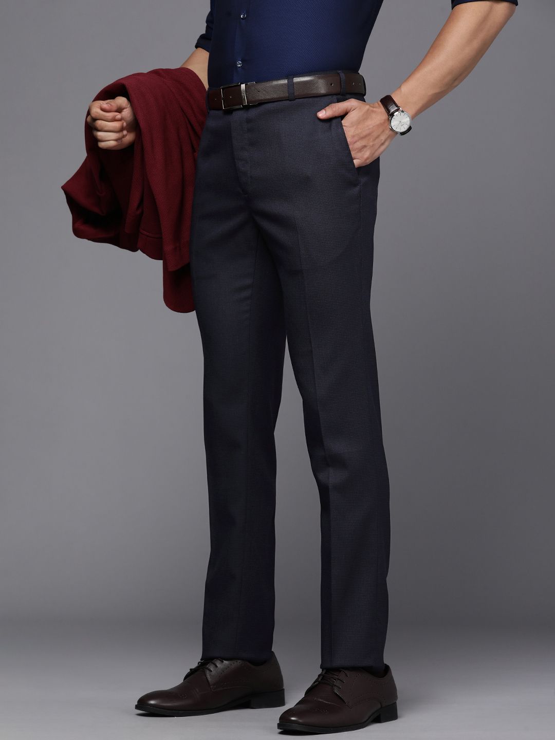Raymond Men Slim Fit Trousers-picture-52