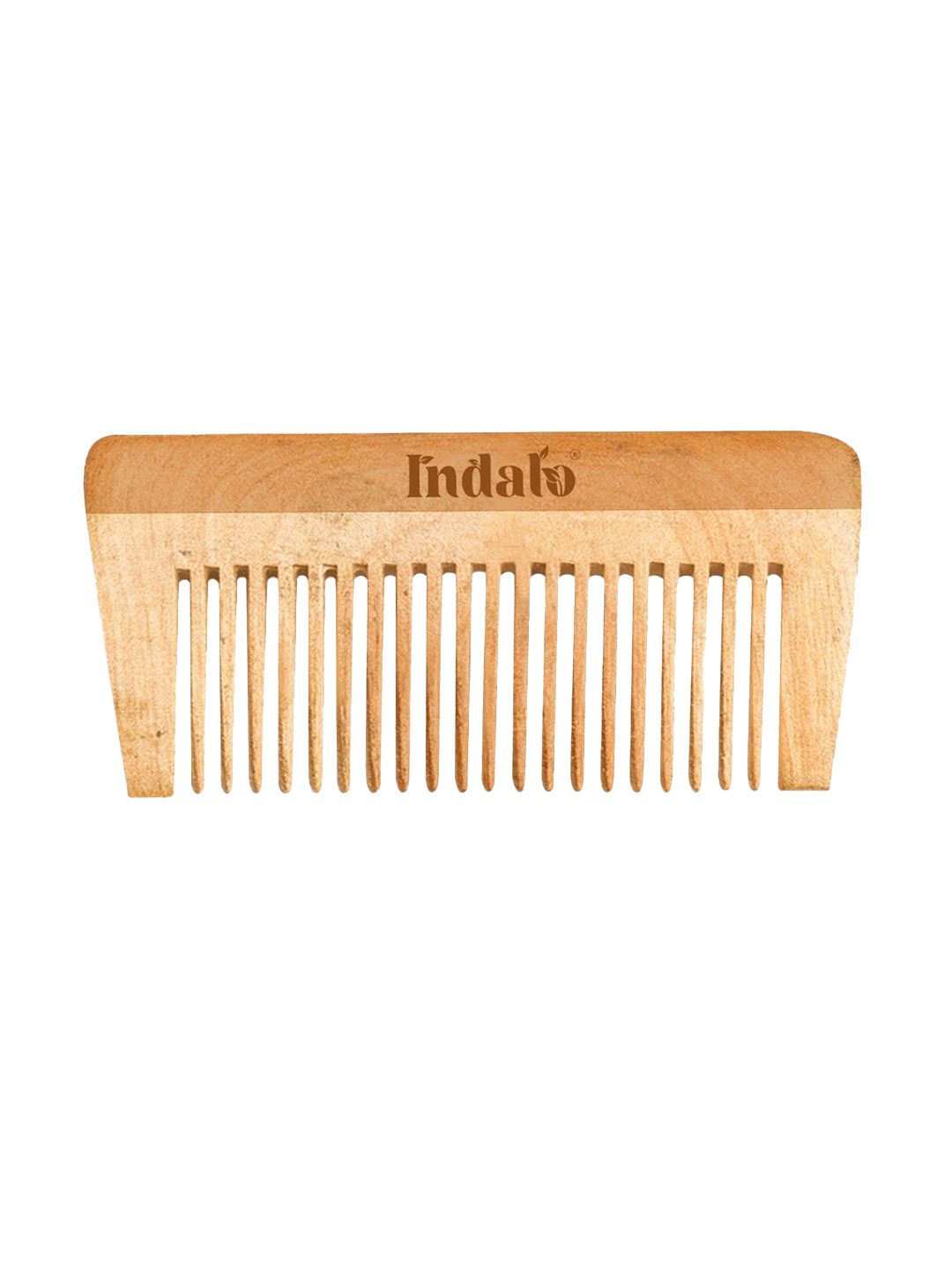 INDALO Pure Neem Wood Detangling Comb 40gm-image-31