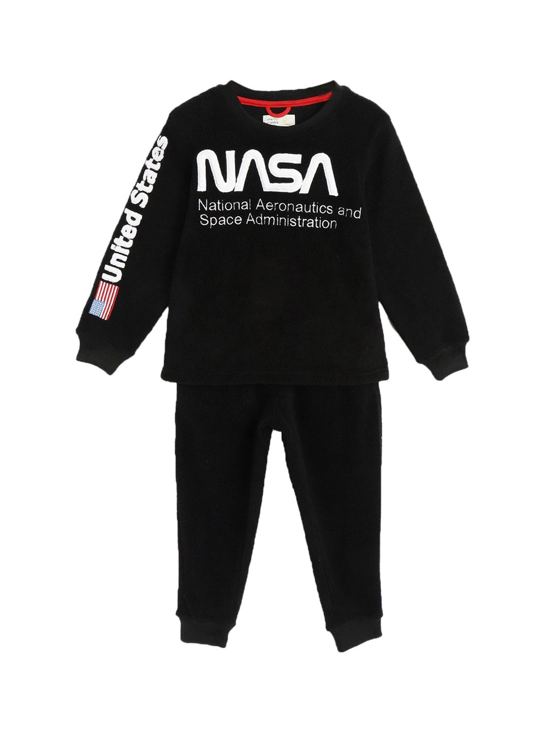 Cherry Crumble Kids Black & White Printed Night suit WSD2-UNSUIT-5834BL-picture-14