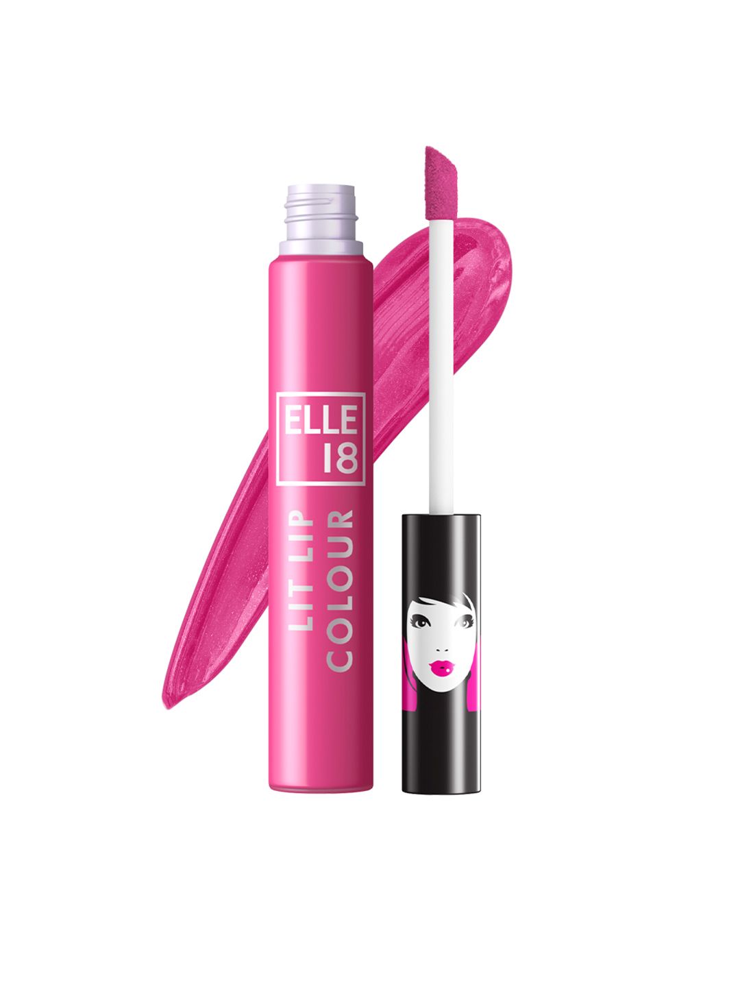 ELLE 18 One Stroke Long-Lasting Matte Liquid Lip Colour 5.6 ml - Flashing Pink-picture-40