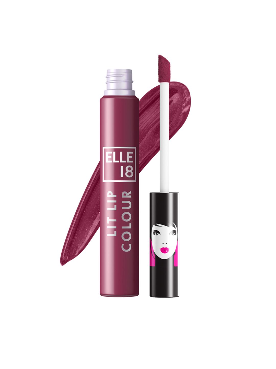 ELLE 18 One Stroke Long-Lasting Matte Liquid Lip Colour 5.6 ml - Mulberry Love-picture-28
