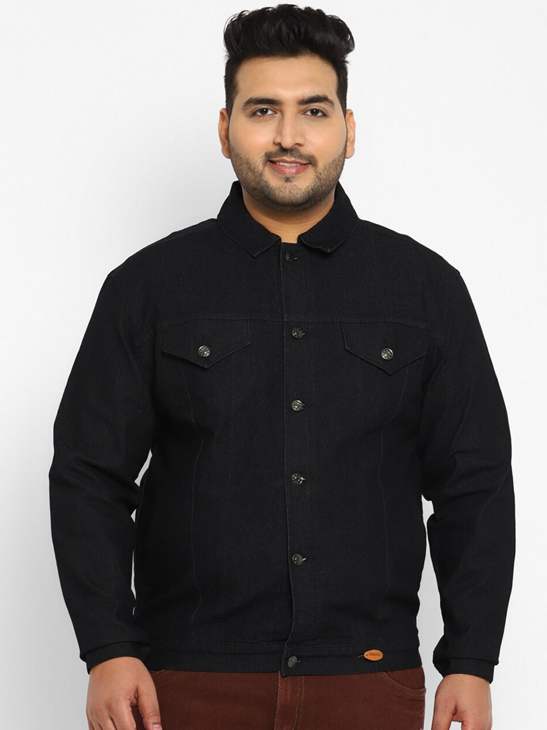 Urbano Plus Men Washed Regular Fit Denim Jacket-picture-23