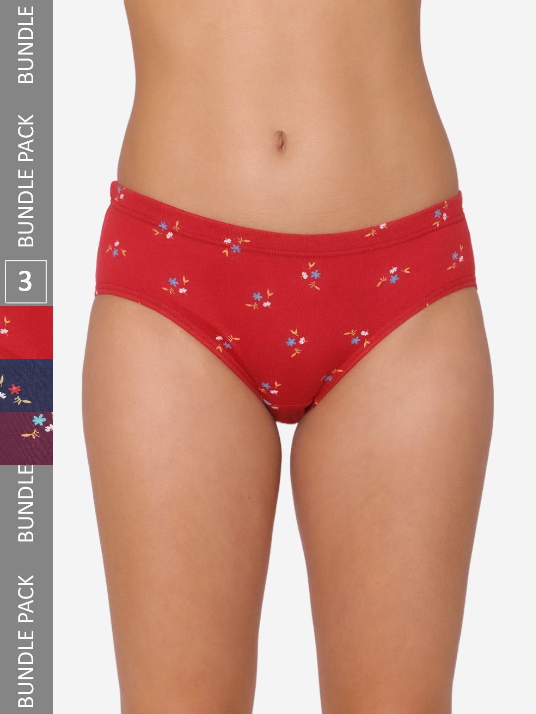 GROVERSONS Paris Beauty Women Pack of 3 Assorted Printed Hipster Briefs-picture-13