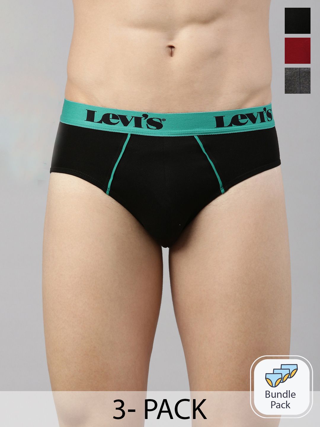 Levis Men Pack Of 3 Assorted Smartskin Technology Cotton Briefs with Tag Free Comfort-100-picture-52