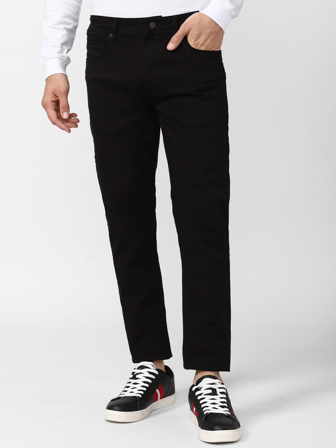 Peter England Casuals Men Black Solid Jeans-picture-41