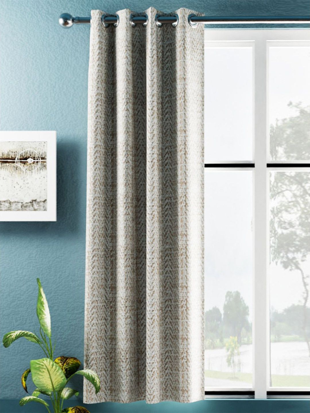 BIANCA Silver-Toned Room Darkening Window Curtain-image-33