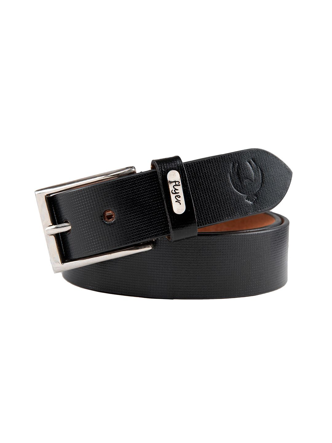 Flyer Men Black Textured Leather Formal Belt-picture-17