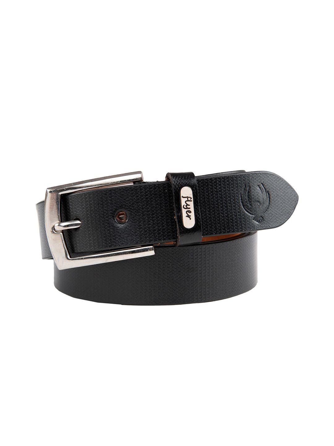 Flyer Men Black Textured Leather Formal Belt-picture-26