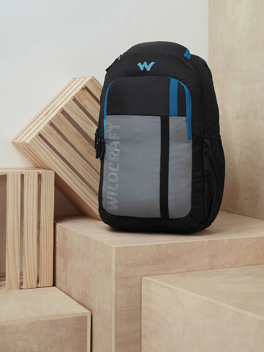 Wildcraft Unisex Black & Grey Brand Logo Lunar Plus Backpack-picture-28
