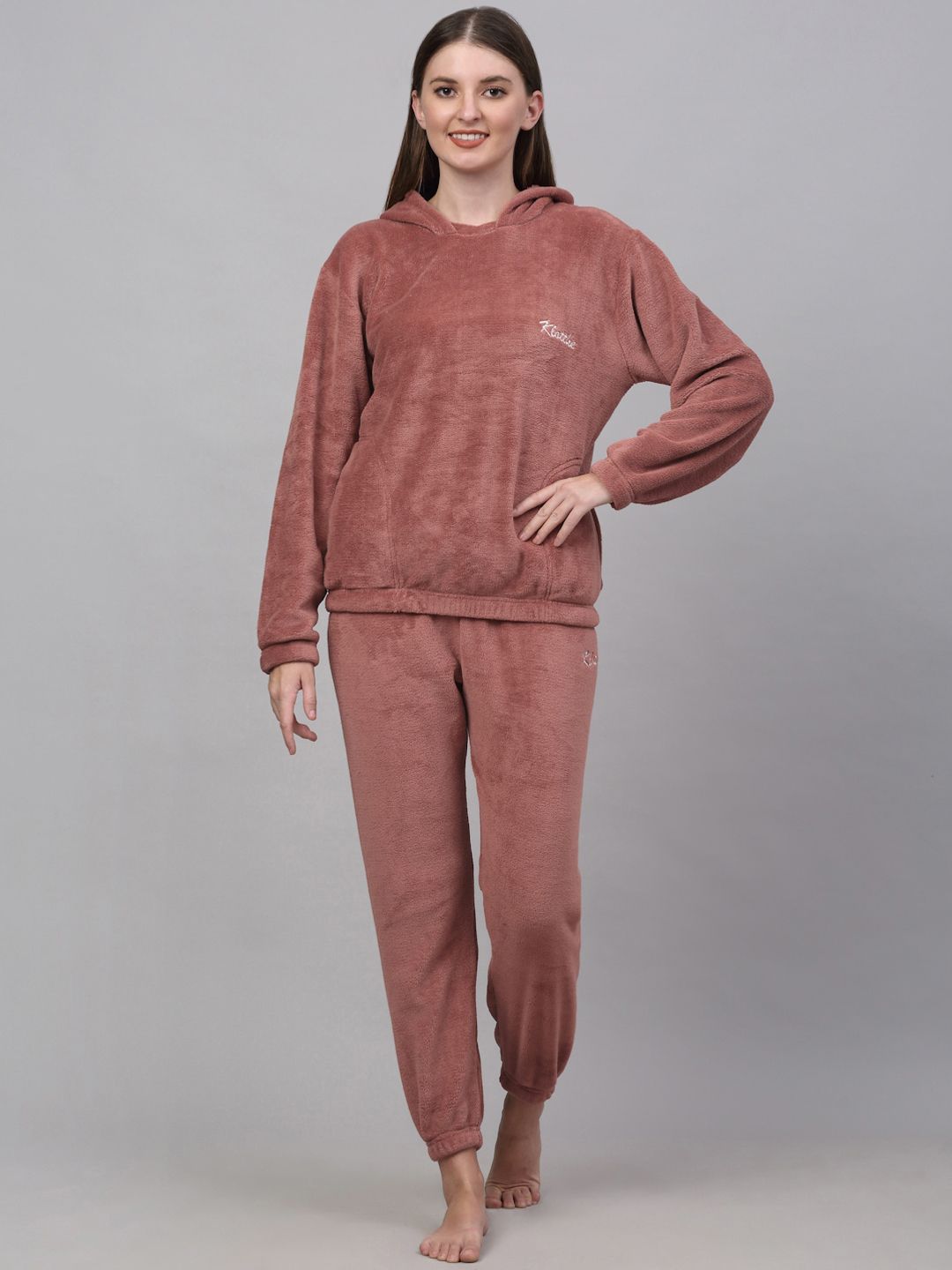 KLOTTHE Women Wool Hooded Nightsuit-picture-42