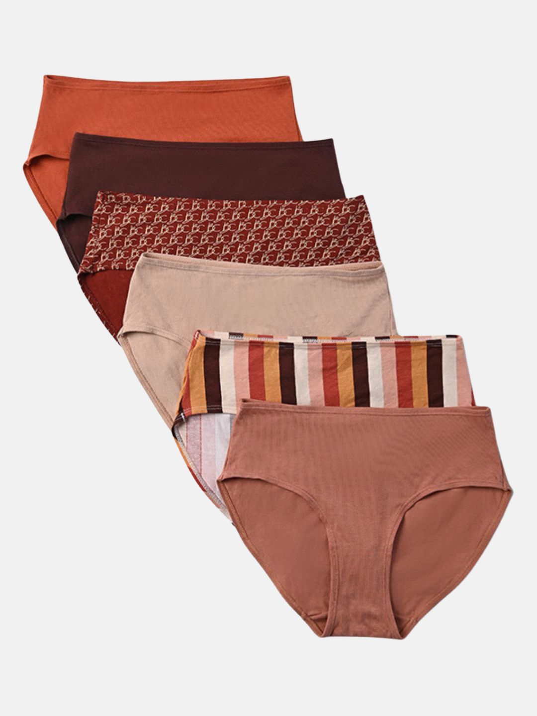 Butt-Chique Women Assorted Pack of 6 Hipster Briefs-image-49