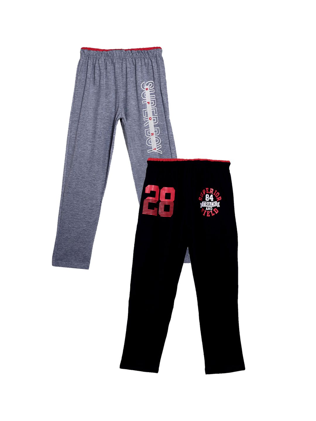 Fashionable Boys Pack Of 2 Printed Relax-Fit Pure Cotton Track Pants-picture-28