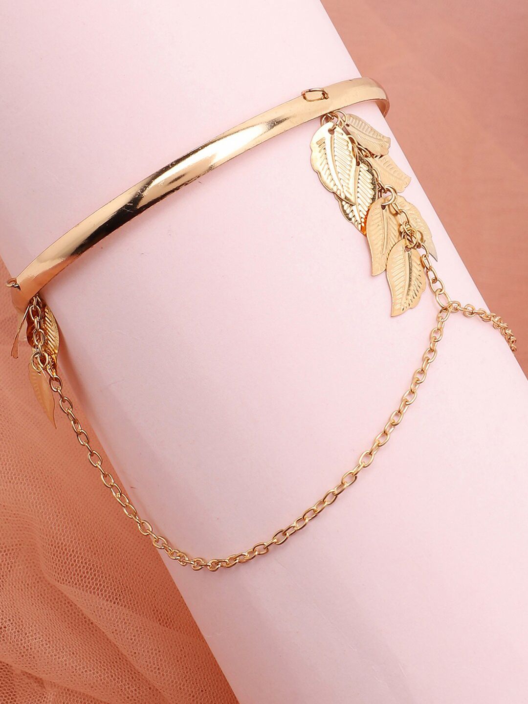 SOHI Women Gold-Toned Gold-Plated Armlet Bracelet-picture-10