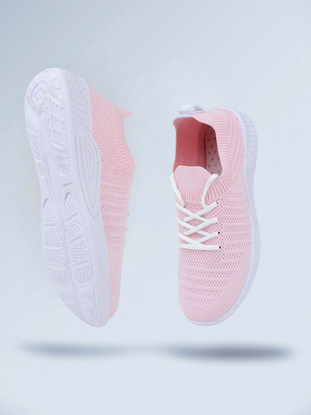 Champs Women Pink Woven Design Sneakers