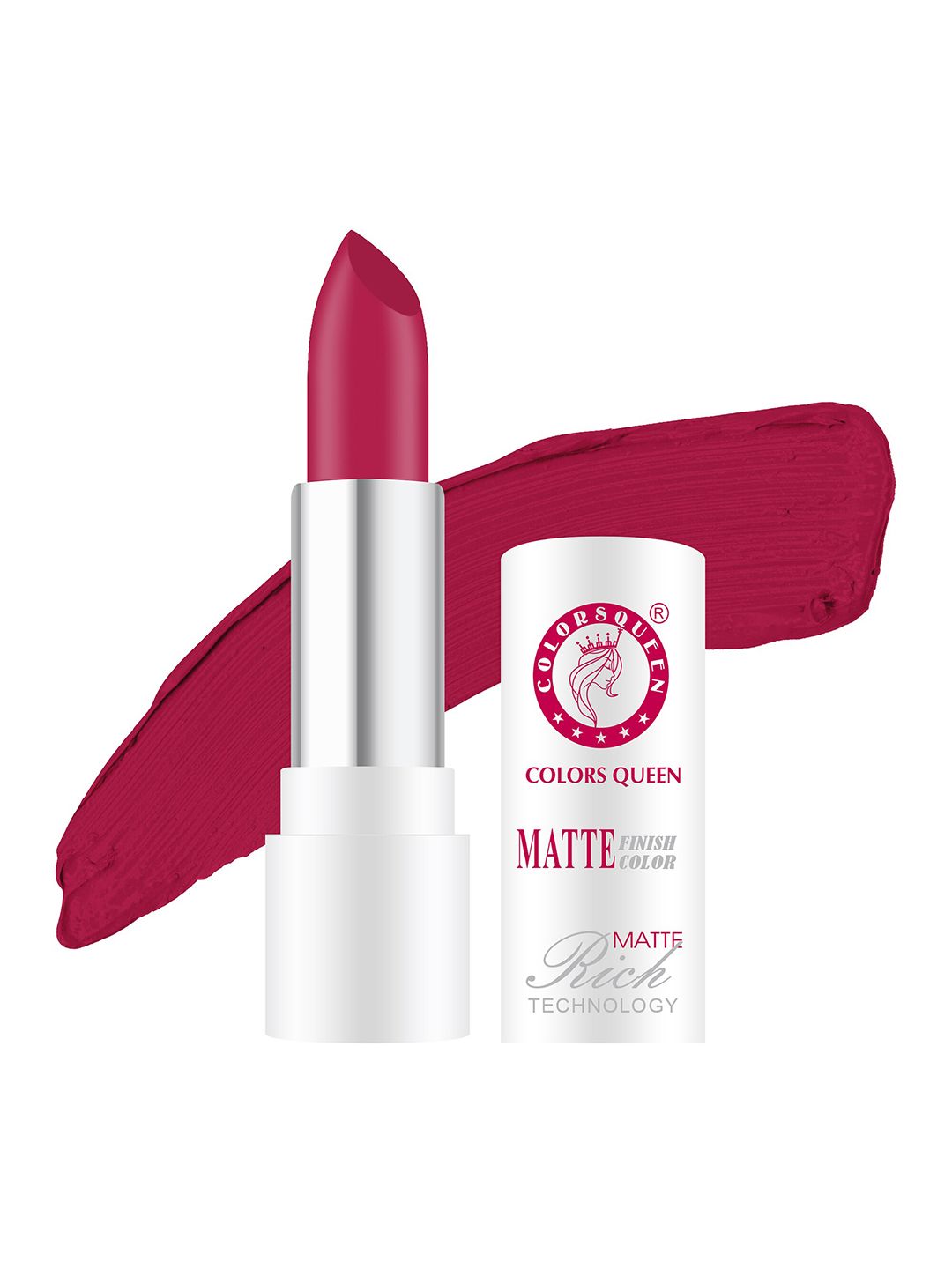 Colors Queen Rich Matte Non-Transfer Long-Lasting Lipstick 3 g- Pinky-image-37