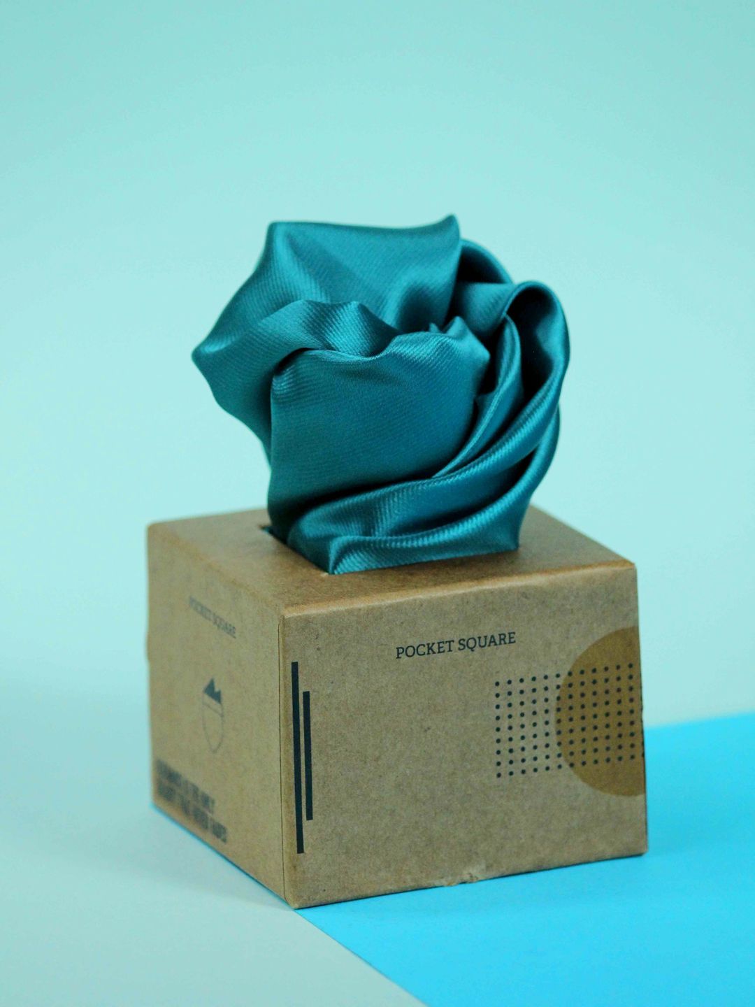 Tossido Men Teal Solid Pocket Square-picture-28