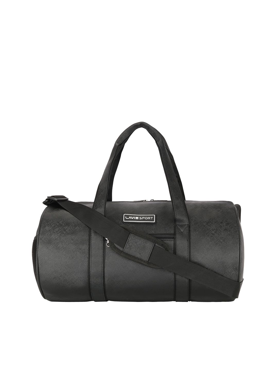Lavie Sport Captain 32L Synthetic Leather Unisex Travel Duffle Bag Black