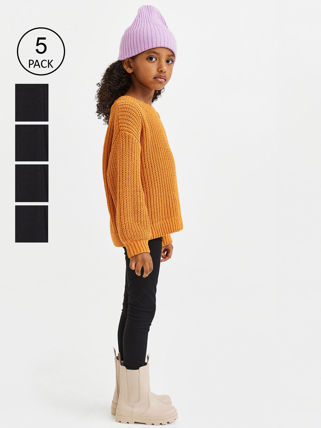 H&M Girls 5-Pack Jersey Leggings-picture-18