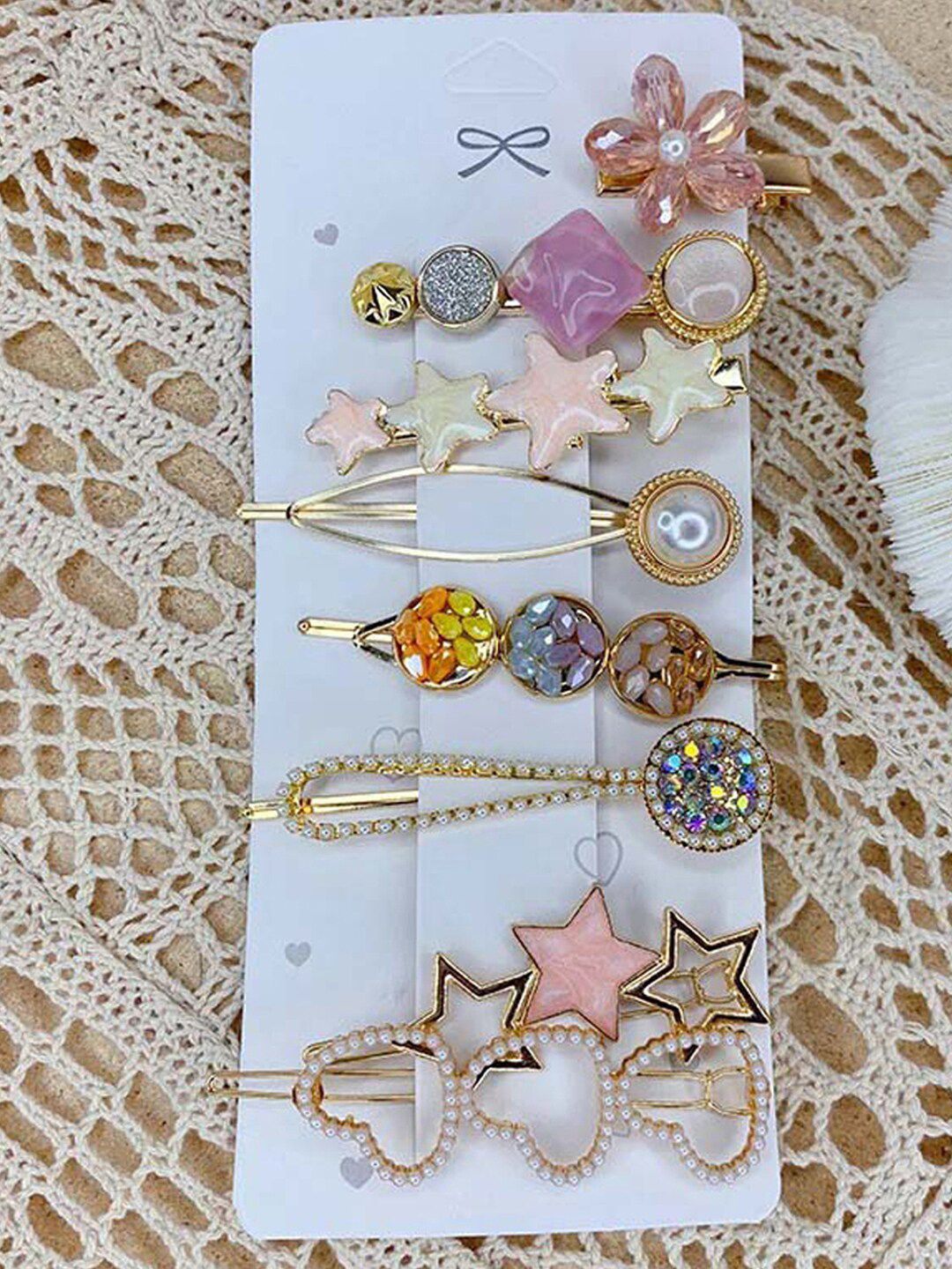 Designs By Jewels Galaxy Women Gold-Toned & White Alligator Hair Clip-picture-40
