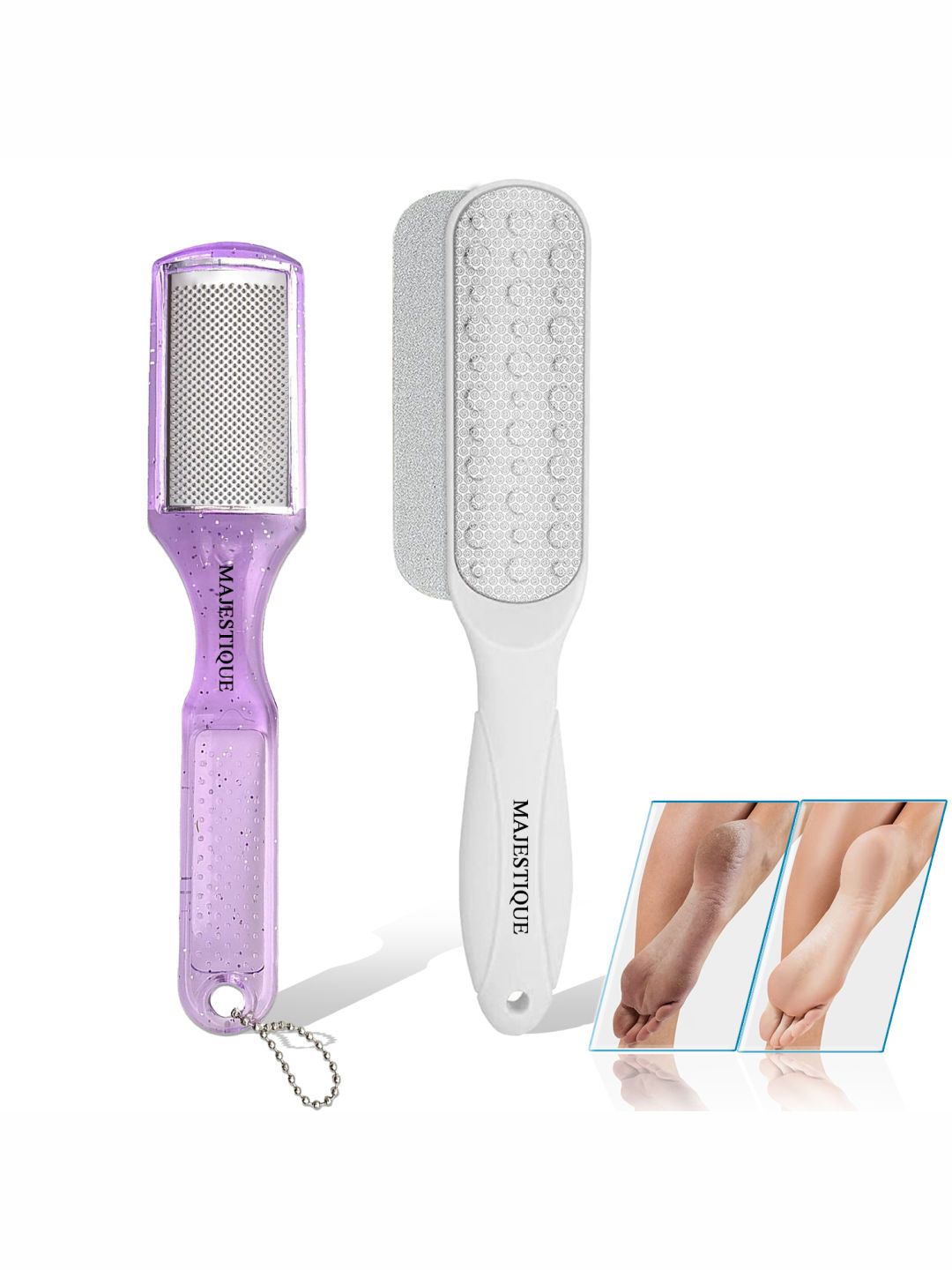 MAJESTIQUE Set Of 2 Callus Remover Foot Scrubber & Foot File Dead Skin Remover-picture-40