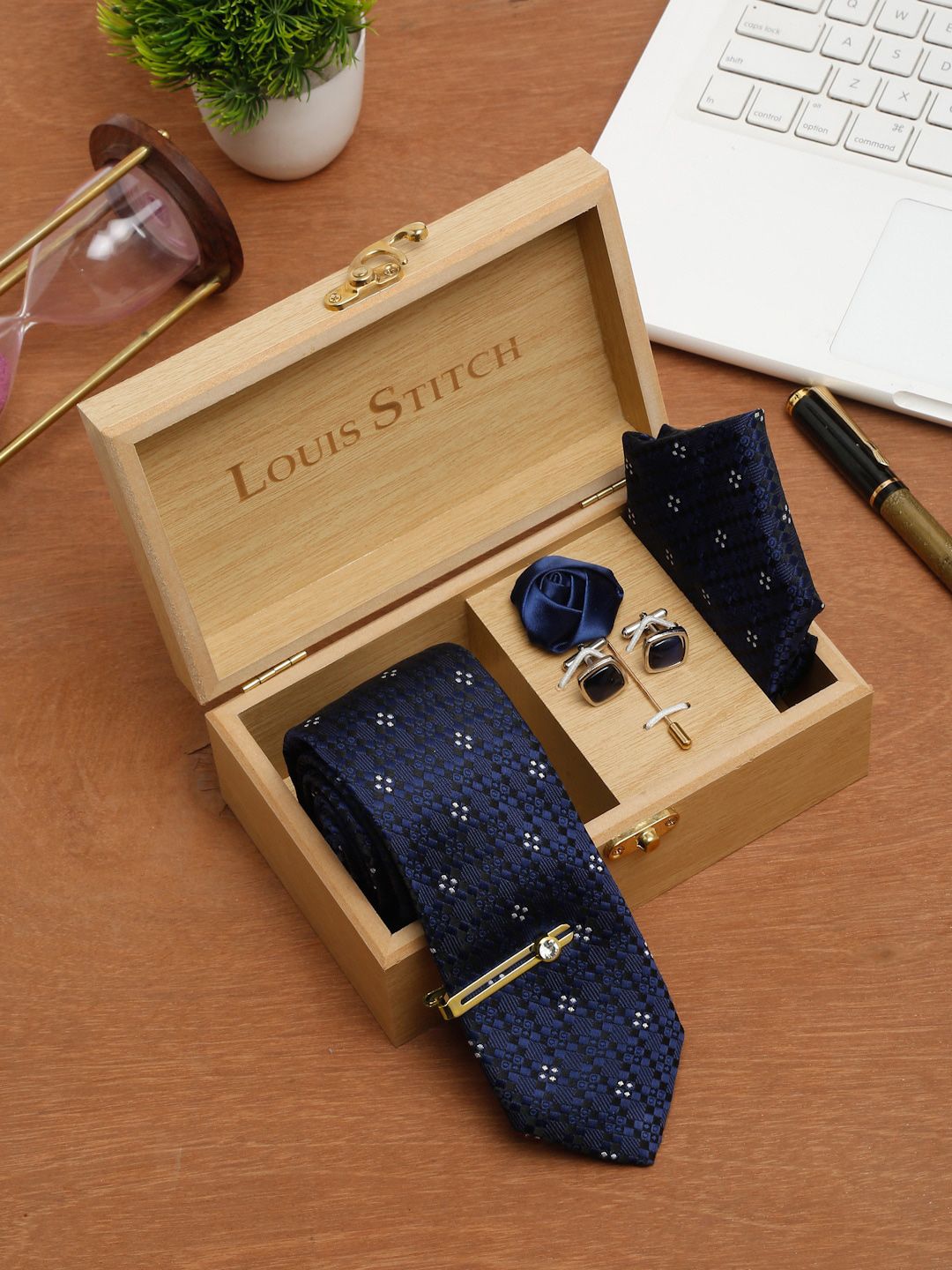 LOUIS STITCH Men Silk Necktie Accessory Gift Set-picture-23