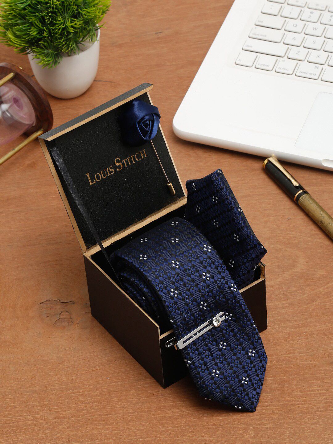 LOUIS STITCH Men Silk Necktie Accessory Gift Set-picture-24