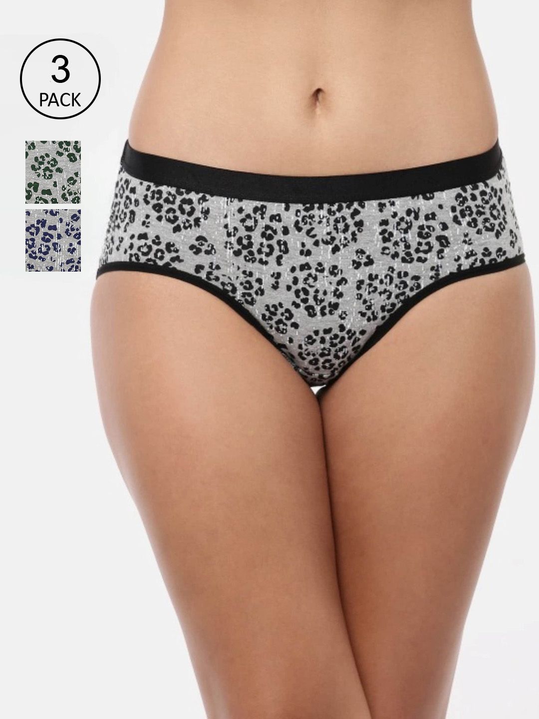 here&now x redrose RedRose Women Pack Of 3 Printed Hipster Briefs-picture-36