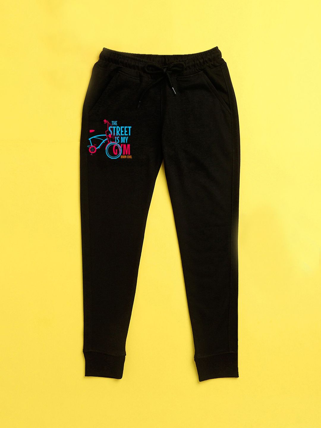 NUSYL Kids Black Printed Joggers-picture-51