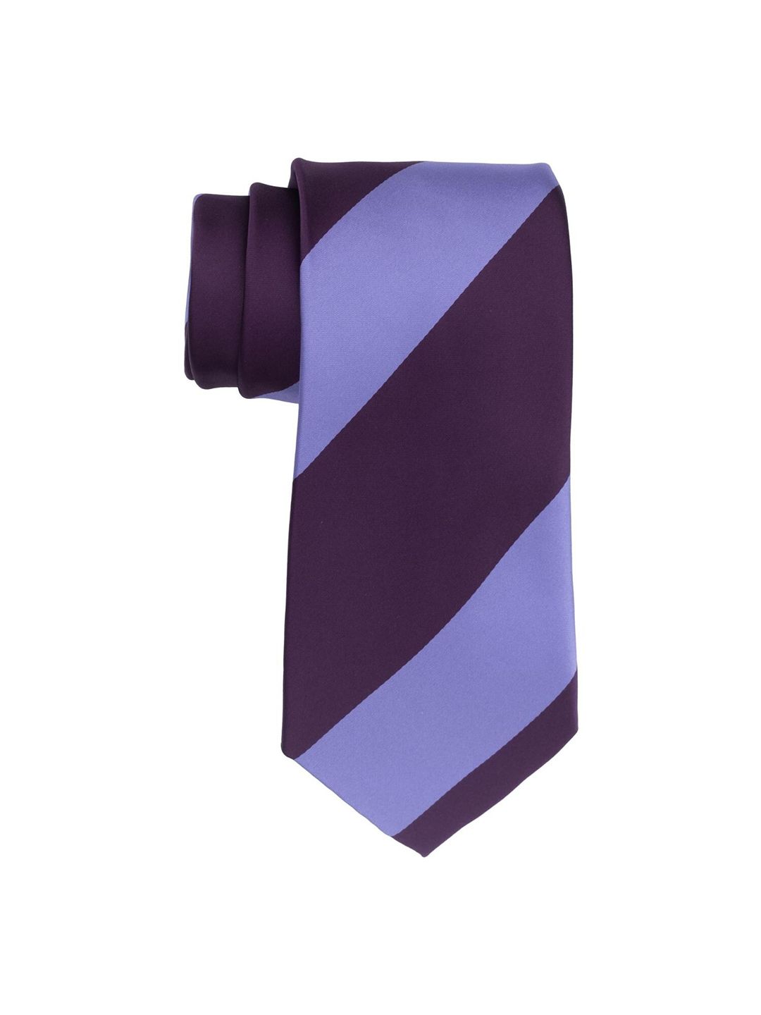 The Tie Hub Men Purple & Blue Striped Broad Tie-image-10