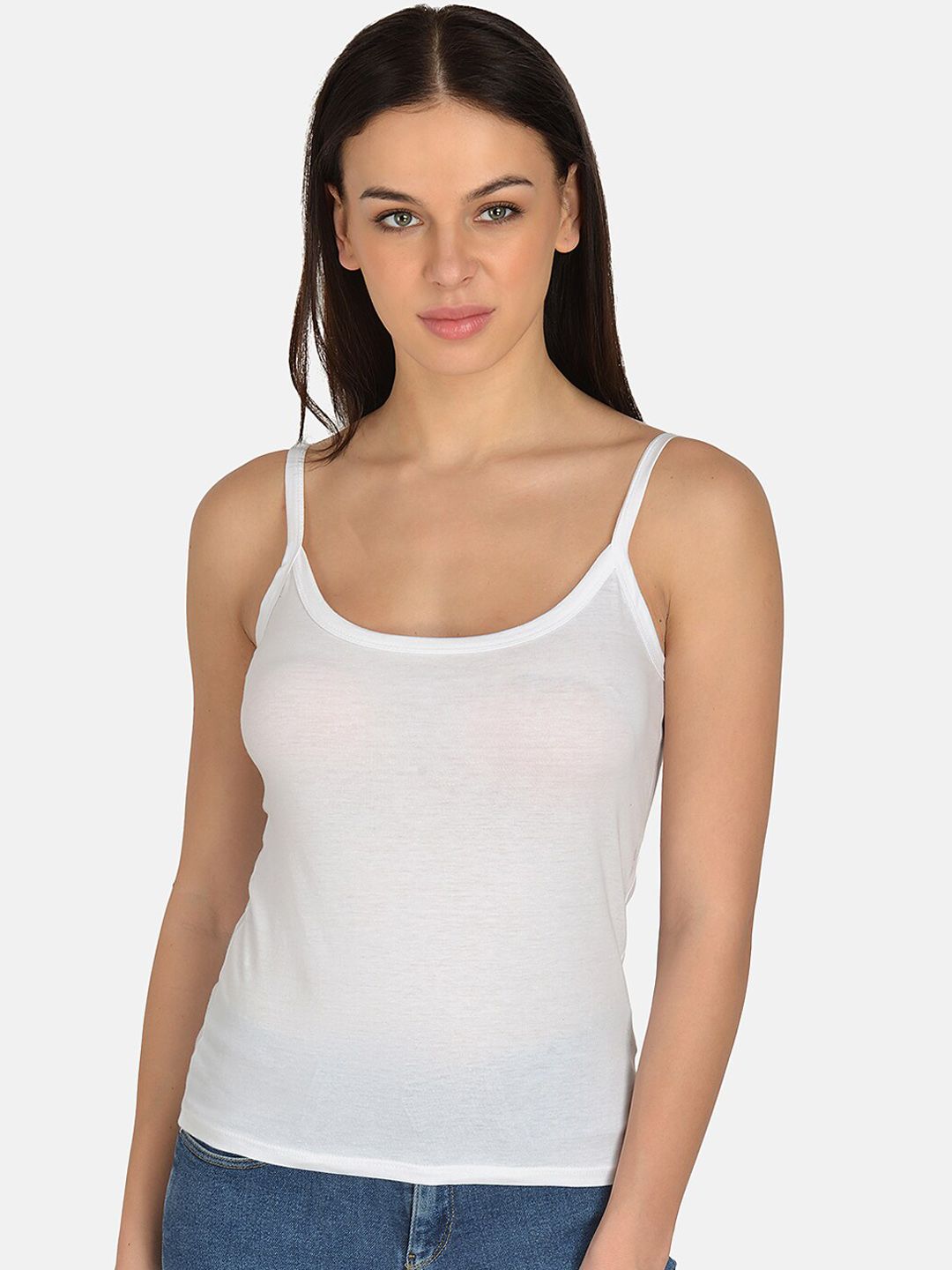 mod & shy Women White Solid Non-Padded Camisole-picture-37