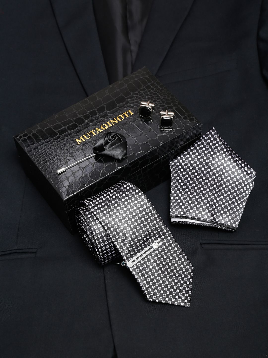 MUTAQINOTI Men Formal Necktie Accessory Gift Set-picture-45