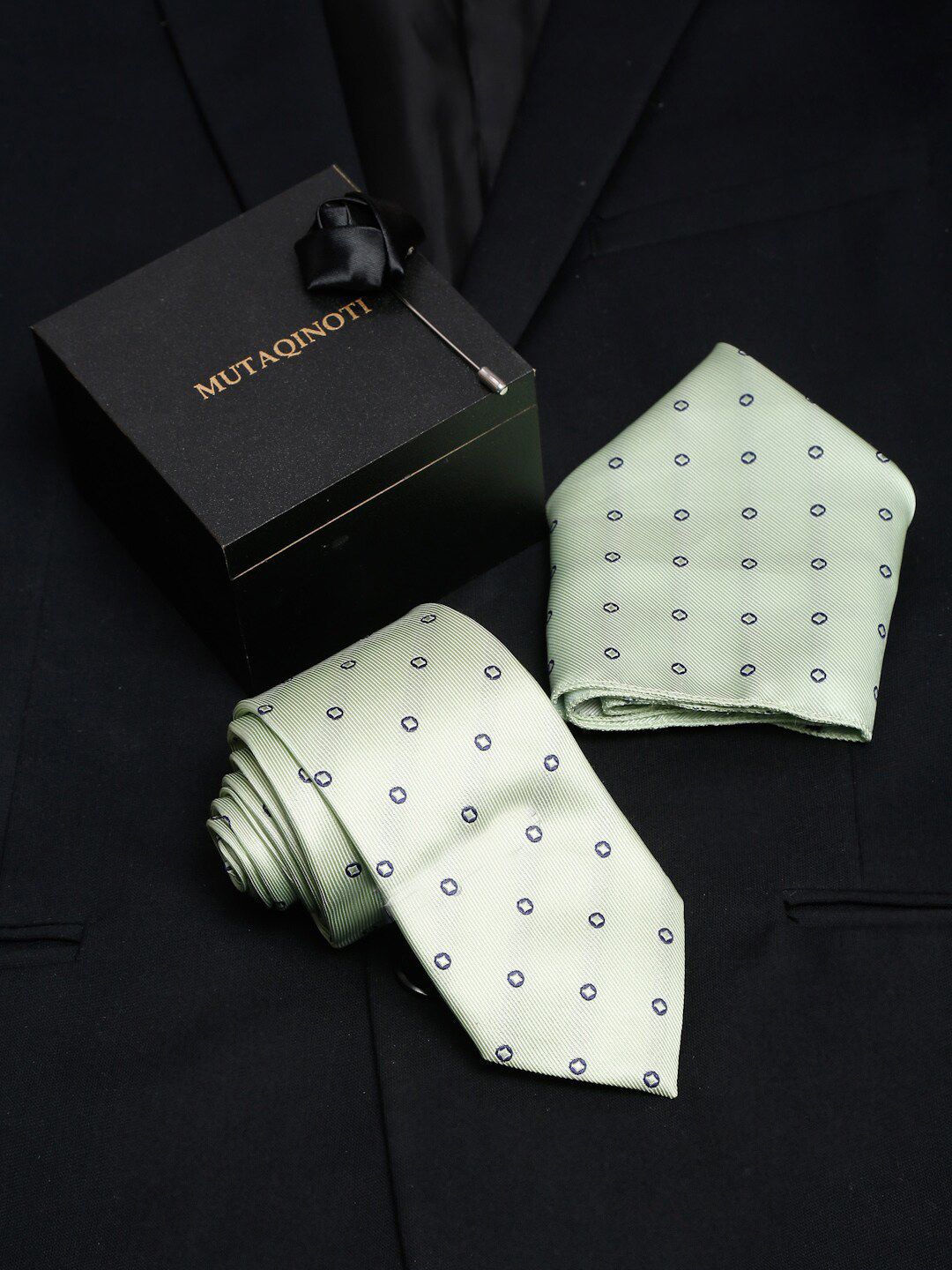 MUTAQINOTI Men Silk Necktie Accessory Gift Set-picture-33