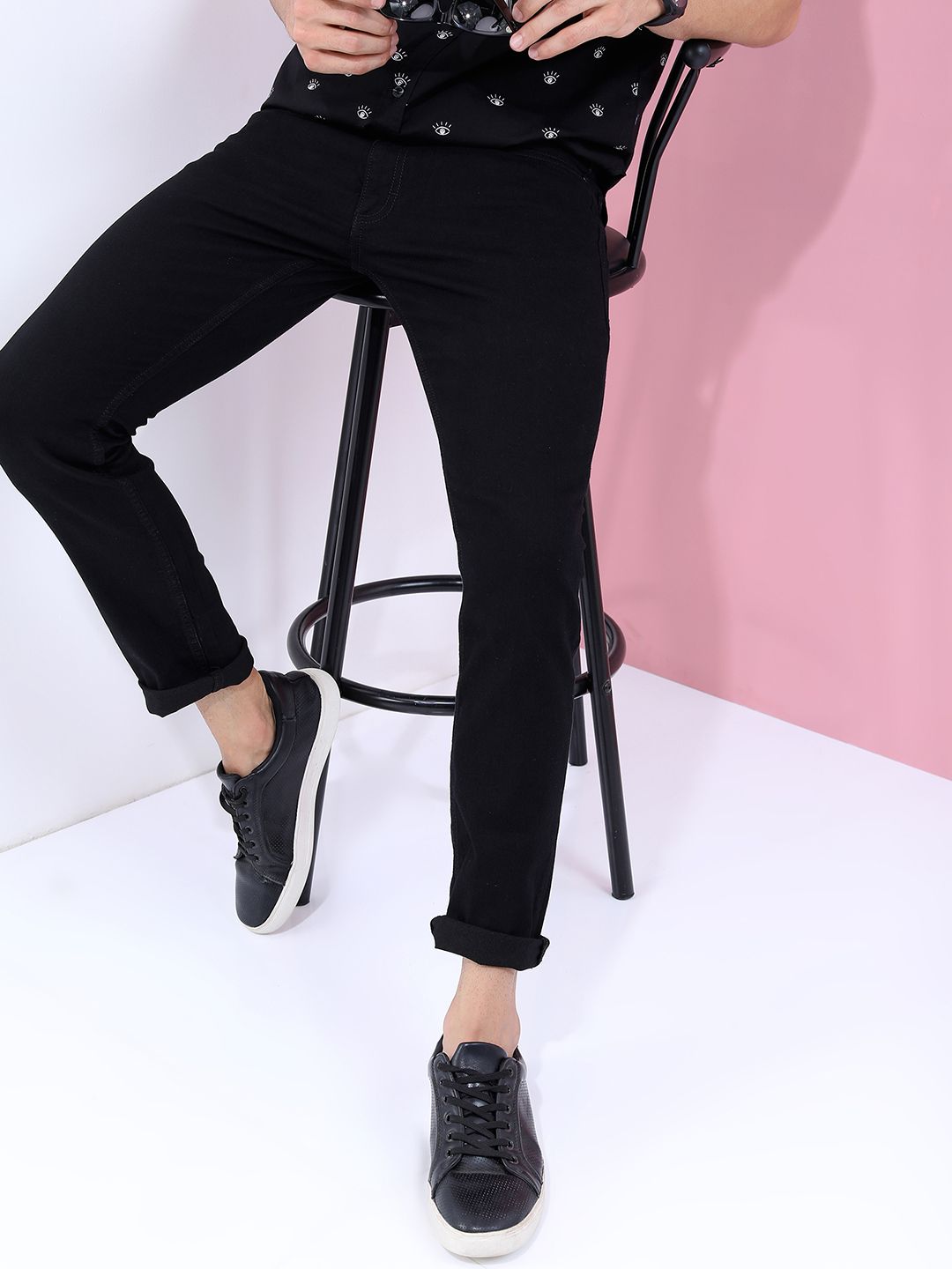 HIGHLANDER Men Black Slim Fit Stretchable Jeans-picture-19