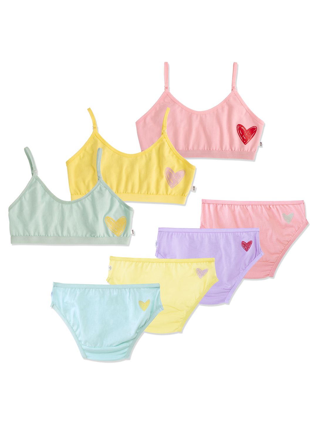 You Got Plan B Pack of 7 Graphic Printed Anti Microbial Training Bra & Underwear Set-picture-53