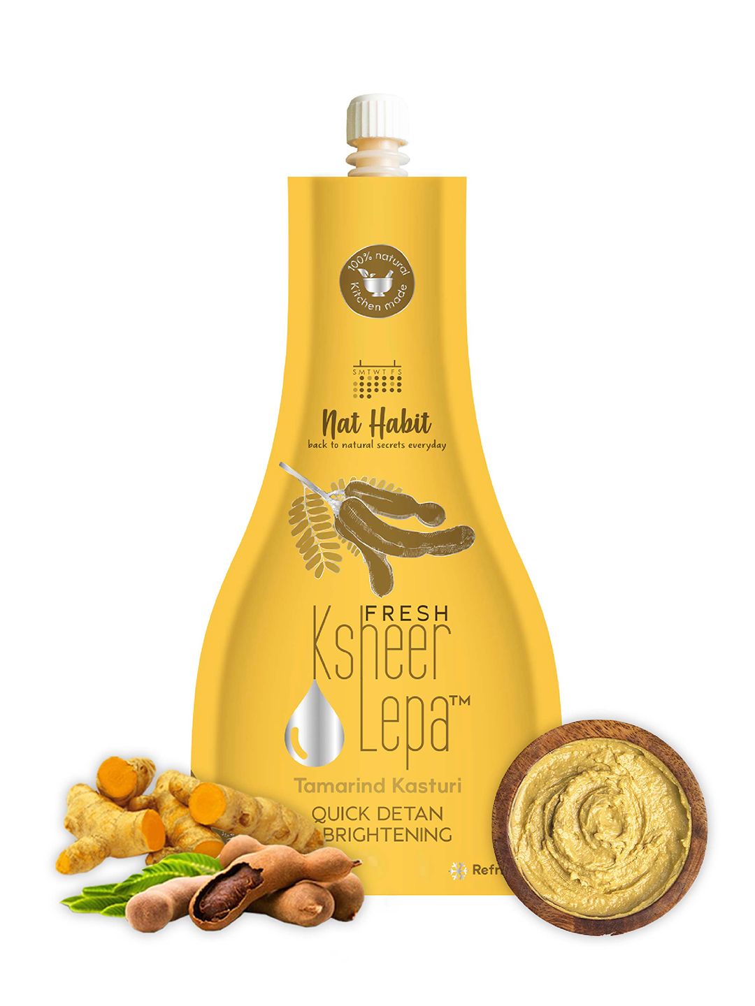 Nat Habit Fresh Ksheer Lepa Tamarind Kasturi Face Mask 40g-picture-19
