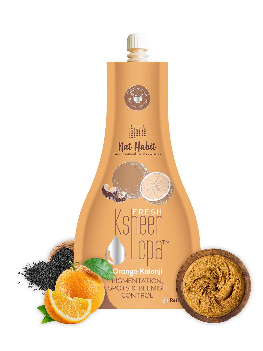 Nat Habit Fresh Ksheer Lepa Orange Kalonji Face Mask 40gm-picture-20
