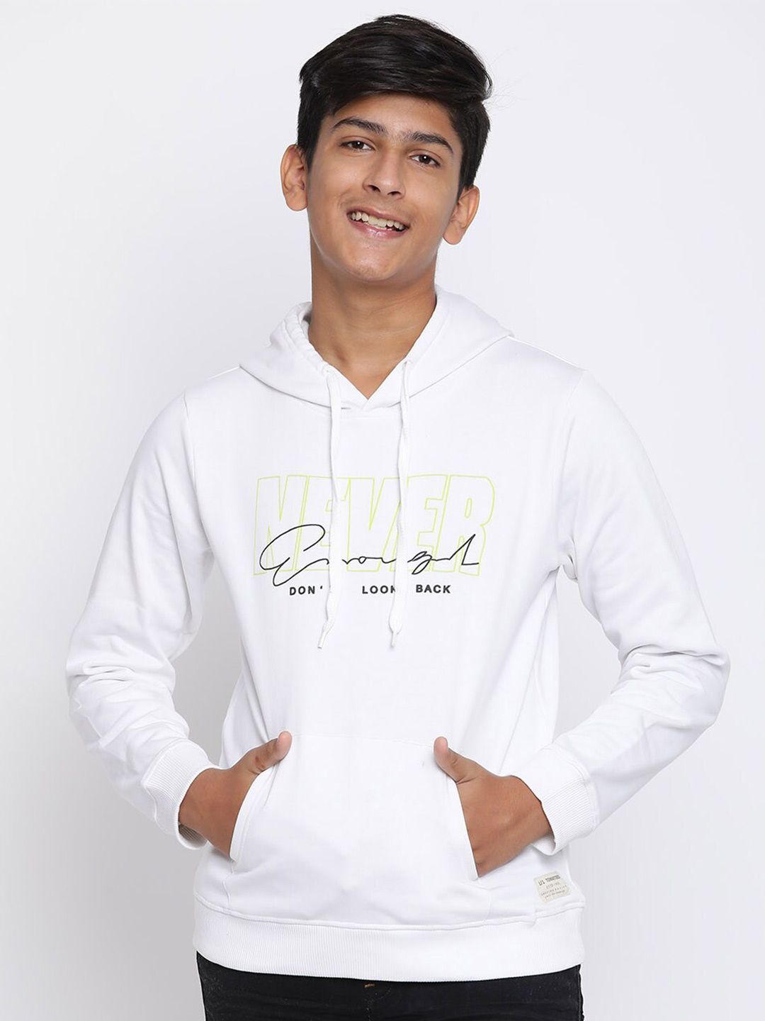 Lil Tomatoes Boys White Printed Hooded Sweatshirt-picture-37