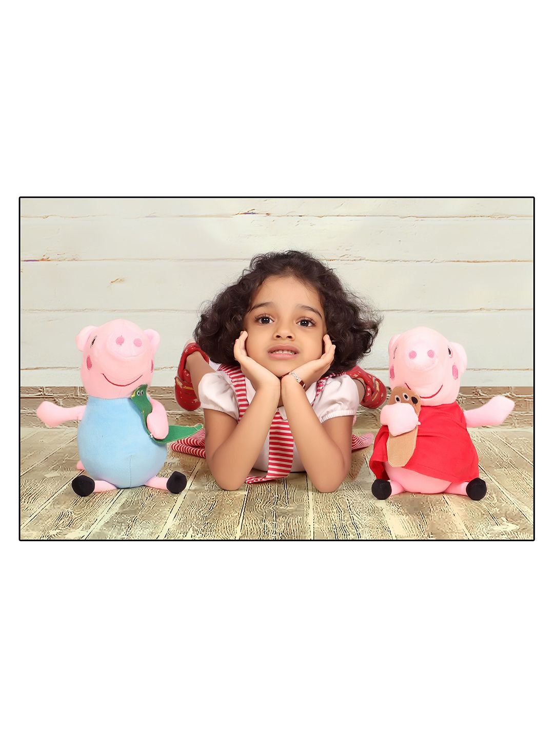 DearJoy Kids Set Of 2 Blue & Pink Solid Brother Pig and Sister Pig  Soft Toys-picture-17