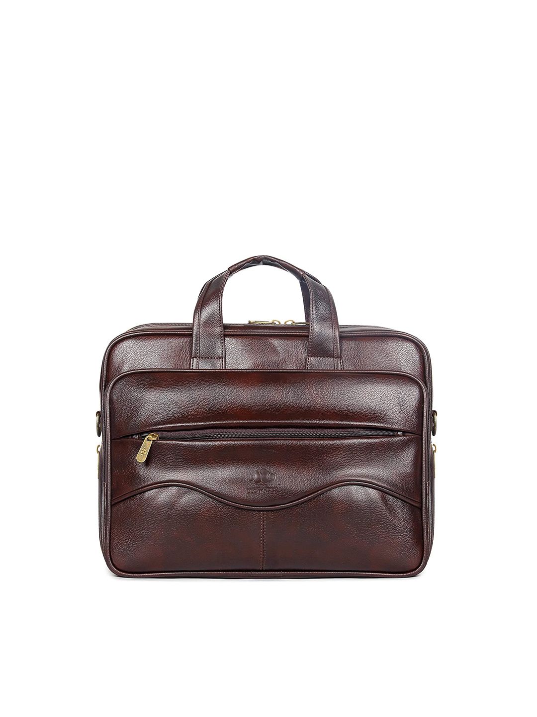 THE CLOWNFISH Unisex Coffee Brown Textured Messenger Bag-picture-20