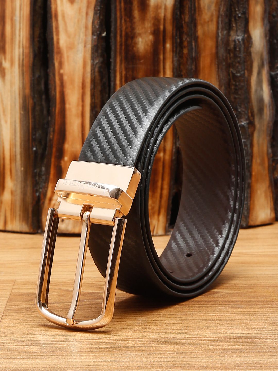 LOUIS STITCH Men Brown Leather Formal Belt-picture-12
