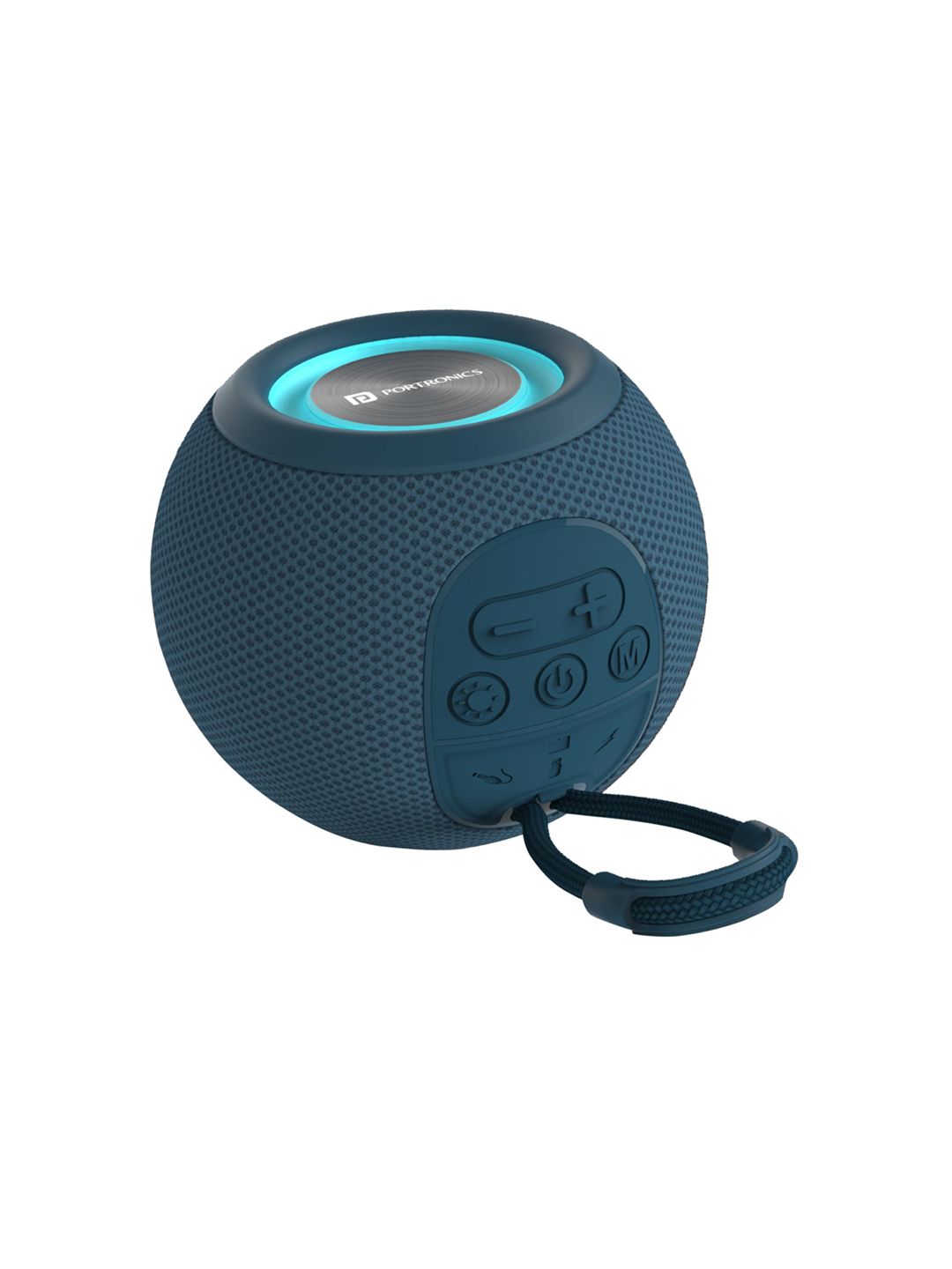 Portronics Blue Solid 5W Bluetooth 5.3 Wireless Speaker With LED Lights