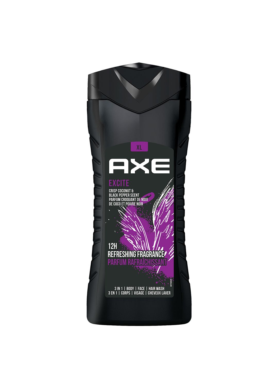 AXE Men Excite 3 In 1 Crisp Coconut & Black Pepper Scent Body, Face & Hair Wash - 400 ml-picture-24