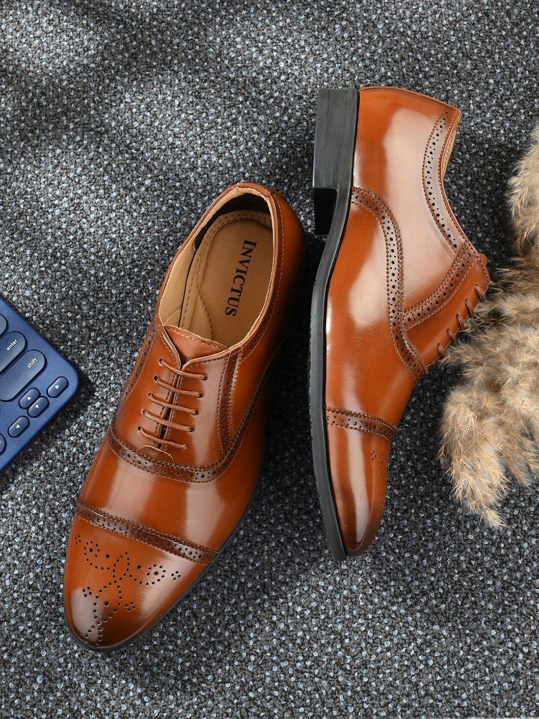 INVICTUS Men Tan Brown Solid Formal Brogues Price History INVICTUS Men Tan Brown Solid Formal Brogues Price History