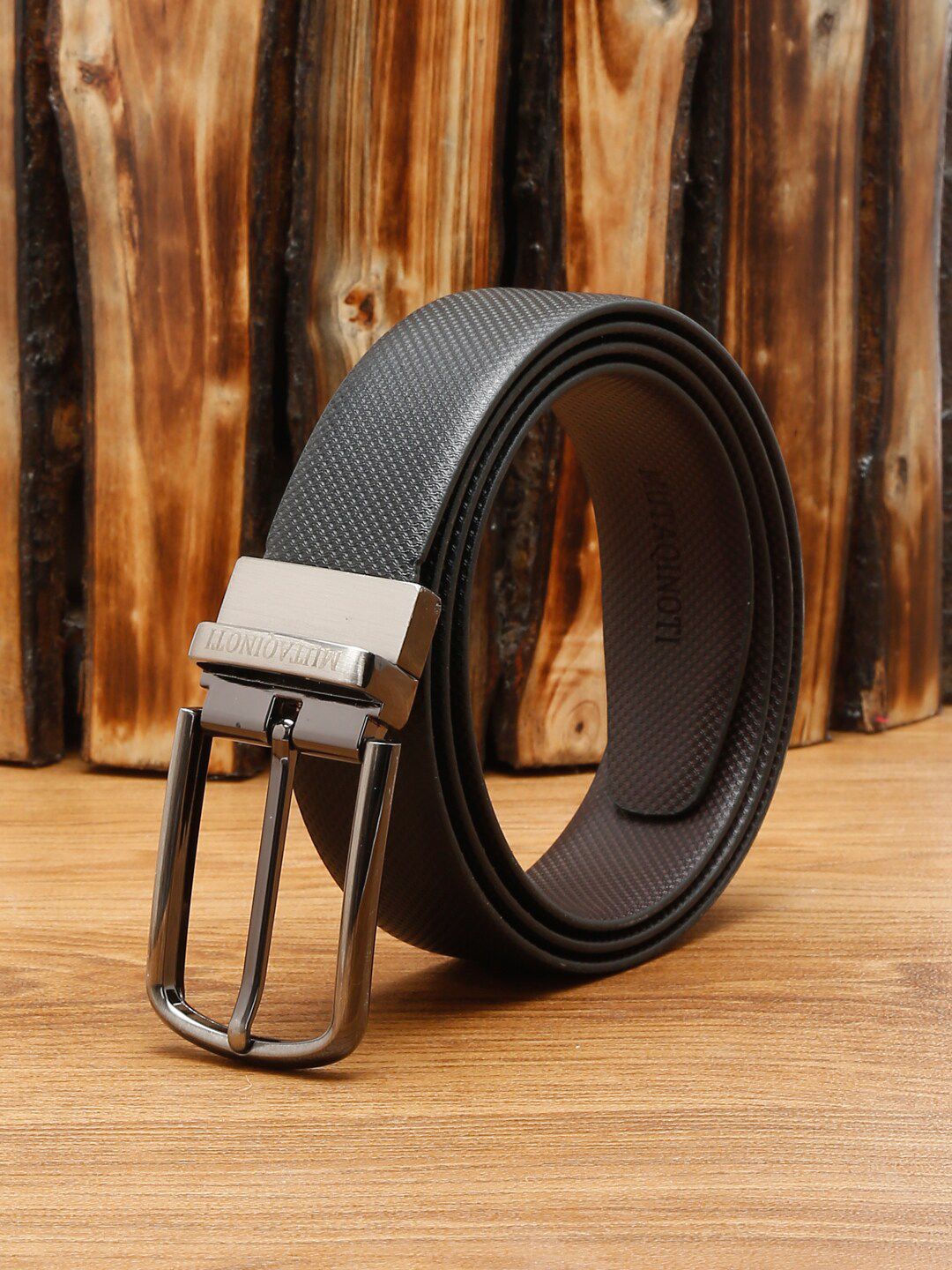 MUTAQINOTI Men Black PU Formal Belt-picture-38