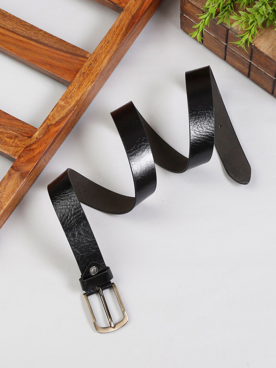 MUTAQINOTI Men Black Solid Leather Formal Belt-picture-36