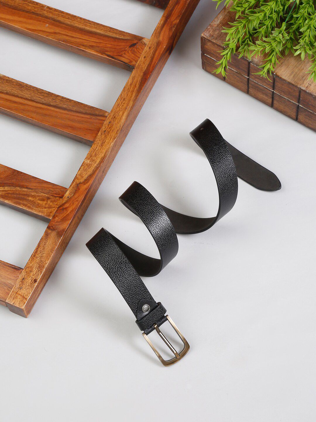 MUTAQINOTI Men Black Solid Leather Formal Belt-picture-35