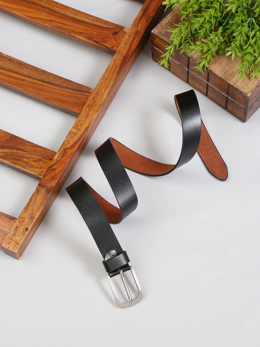 MUTAQINOTI Men Black Leather Formal Belt-picture-22