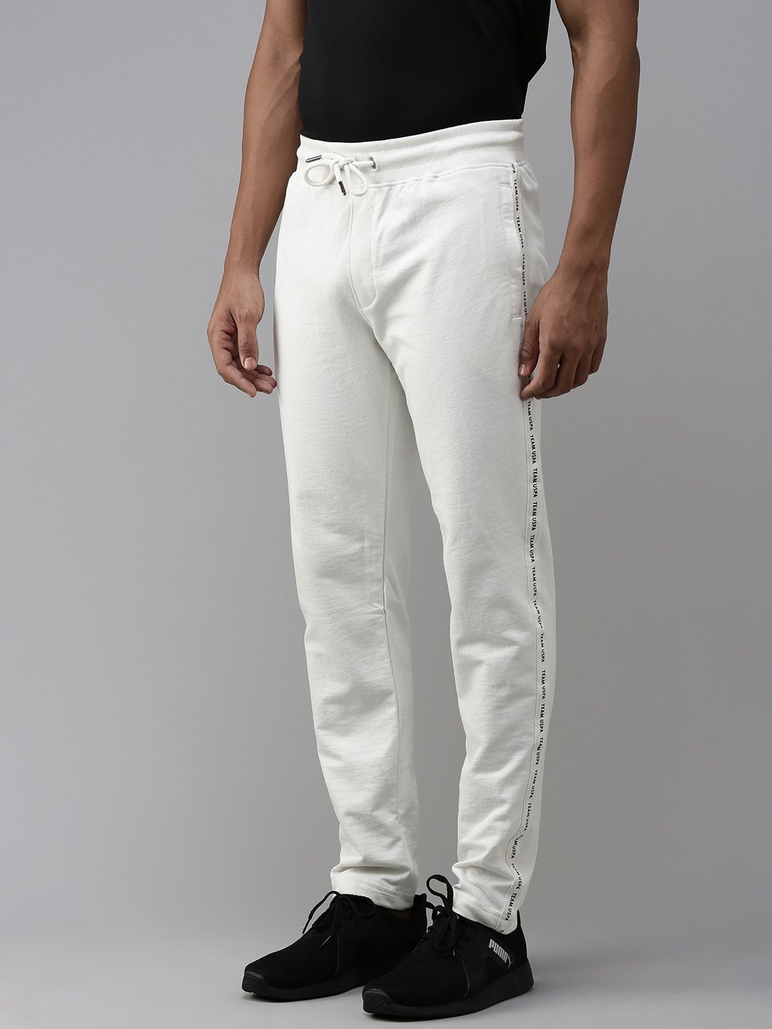 U.S. Polo Assn. Denim Co. Men Solid With Side Taping Detail Regular Mid  Rise Track Pants - Price History